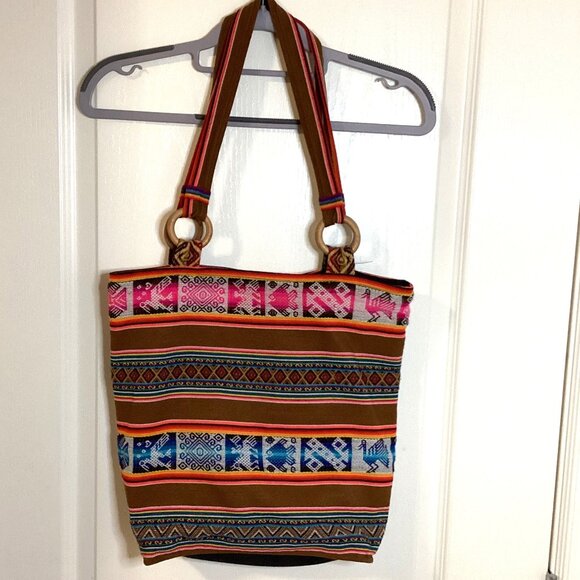 Peruvian Hippie Style Shoulder Bag Colorful Boho Bohemian Y2K - Picture 1 of 7